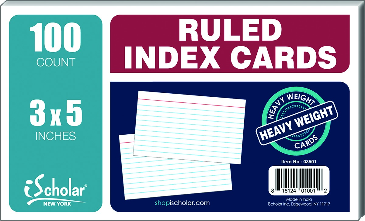 Index Cards & Blank Flash Cards