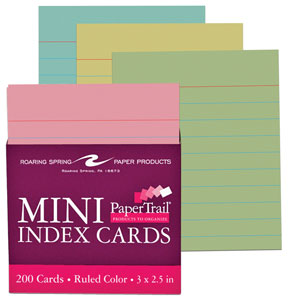 Index Cards & Blank Flash Cards