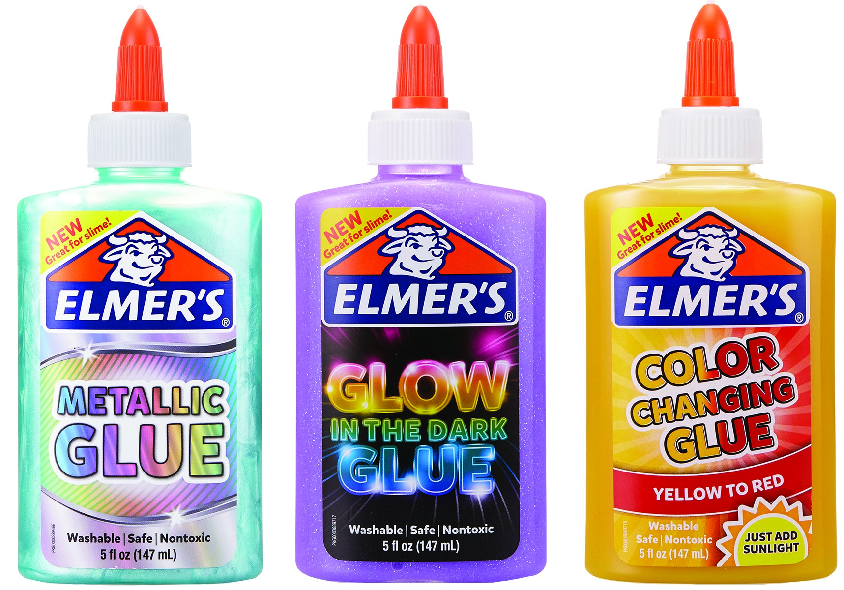 New!! Elmer's Glow In The Dark Liquid Glue 5oz-Yellow