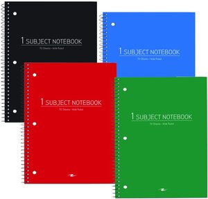 Poly Cover 1 Subject Notebook