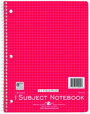 4 X 4 Graph Paper Notebook