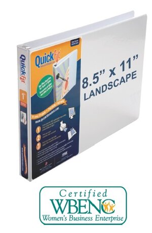 Stride® QuickFit® View Antimicrobial Spreadsheet Binders - Letter Size - Landscape