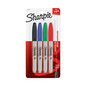 Sharpie® Permanent Markers, Fine Point Set of 4