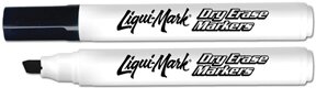 Liqui-Mark Low Odor Dry Erase Markers - Chisel Tip