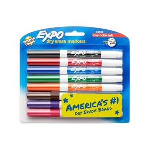Expo®  Low Odor Dry Erase Markers - Fine Point