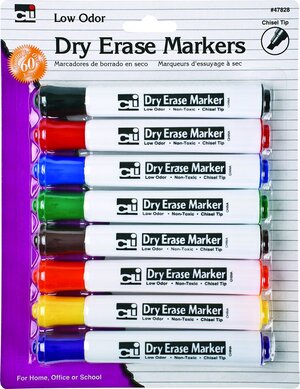 Chisel Point Dry Erase Markers