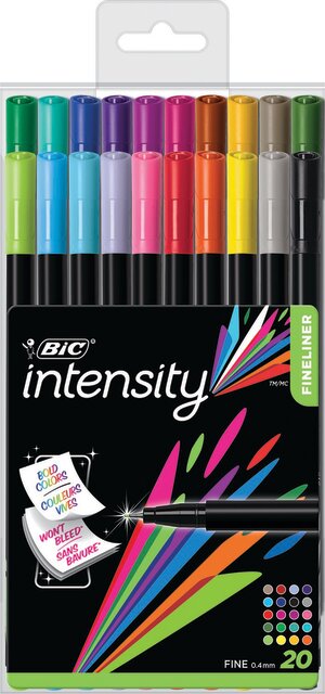 BIC® Color Collection by Intensity Fine Liner Permanent Pens