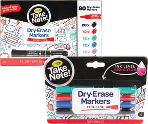 Take Note! Dry Erase Markers - 12-Color Set