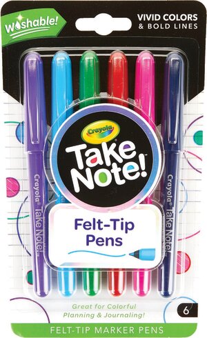 Crayola Take Note! Fine Porous Point Pens