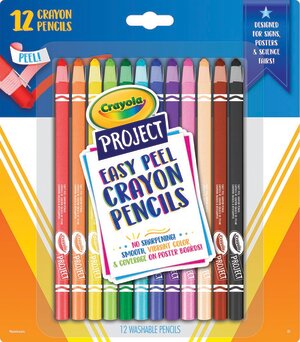 Crayola Washable Easy-Peel Crayon Pencils