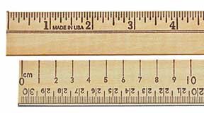 Natural Wood Metric Rulers