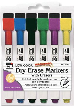 Magnetic Dry Erase Markers with Eraser Caps