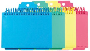 C-Line® Spiral Bound Index Card Notebook with Tabs