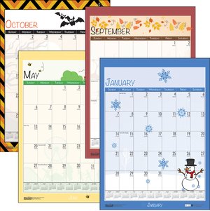 Academic Seasons and Holidays Wall Calendar