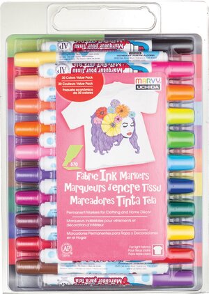 30 Pack Fabric Markers