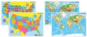 Double Sided Geography Learning Mats