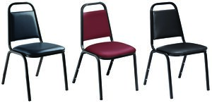 Basics 9100 Series Standard Vinyl Upholstered Padded Stack Chairs