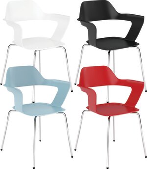 Zella Collection Stackable Chair with Chrome Frame