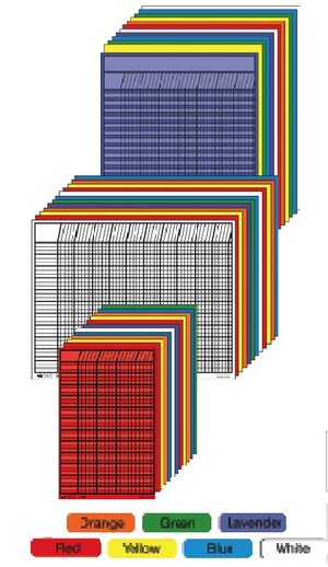 Incentive Charts Assorted Colors, 12 count
