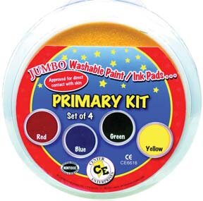 Jumbo Washable Primary Paint/Ink Pads