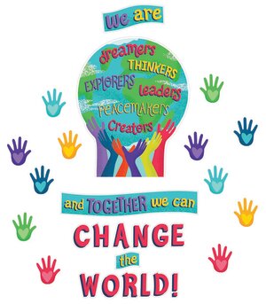 Together We Can Change the World Bulletin Board Set