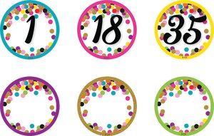 Confetti Magnetic Numbers