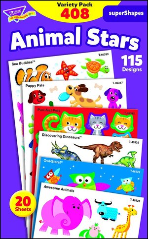 Stickers Variety Packs, Animal Stars