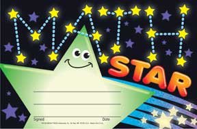 Recognition Awards - Math Star