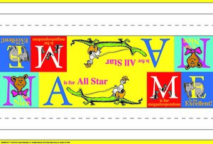 Dr. Seuss™ ABC Tented Name Plates