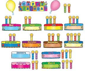 Birthday Cakes Mini Bulletin Board Set