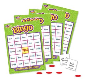 Bingo Games - Prefixes/Suffixes Bingo