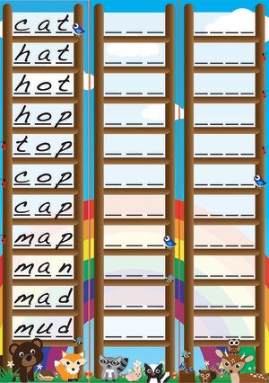 Word Ladders Magnetic Mini Bulletin Board Set