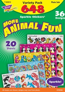 Sparkle Stickers® Variety Packs More Animal Fun