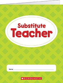Substitute Teacher Folder, Green Plaid