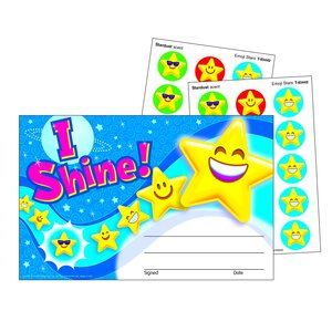 Scratch 'n Sniff Stinky Stickers and Awards Emoji Stars: I Shine!