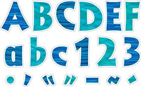 Sea and Sky Letter Pop-Outs