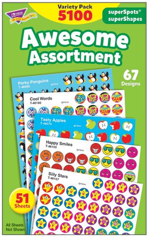 Stickers Variety Packs, Awesome Assortment Spots & Shapes