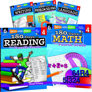 180 days of Fourth Grade Practice, 5-book set