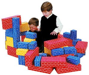 Cardboard Building Blocks - Assorted Colors