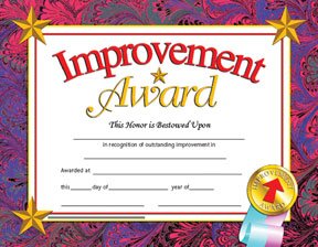 Hayes Printer Compatible Improvement Award Certificate