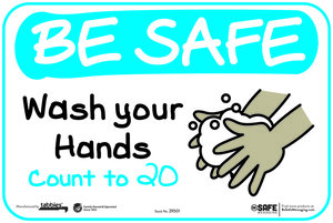 Wall Decals, Be Safe Wash Your Hands - 3/pkg