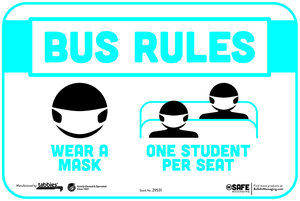 Wall Decals, Bus Rules - 3/pkg