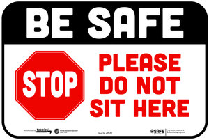 Wall Decals, Please Do Not Sit Here - 3/pkg