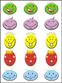 Thematic Stickers - Silly Smiles
