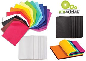 Smart-Fab Fabric - Sheets, 12 x 18, Pkg of 45, Assorted Colors