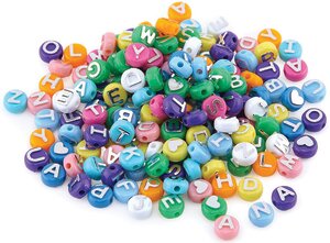 Colored ABC Beads