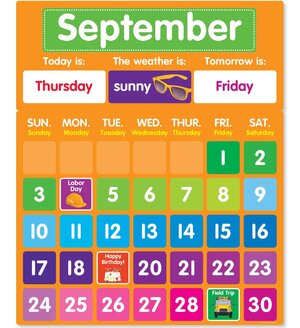 Color Your Classroom Calendar Bulletin Board Set