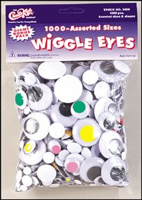 Wiggle Eyes 1000 Piece Assorted Pack