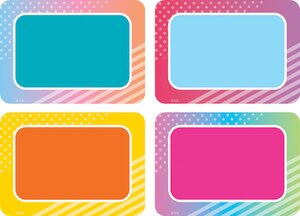 Colorful Vibes Name Tags