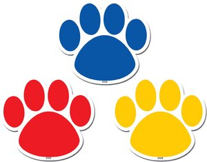 Colorful Magnetic Paw Prints